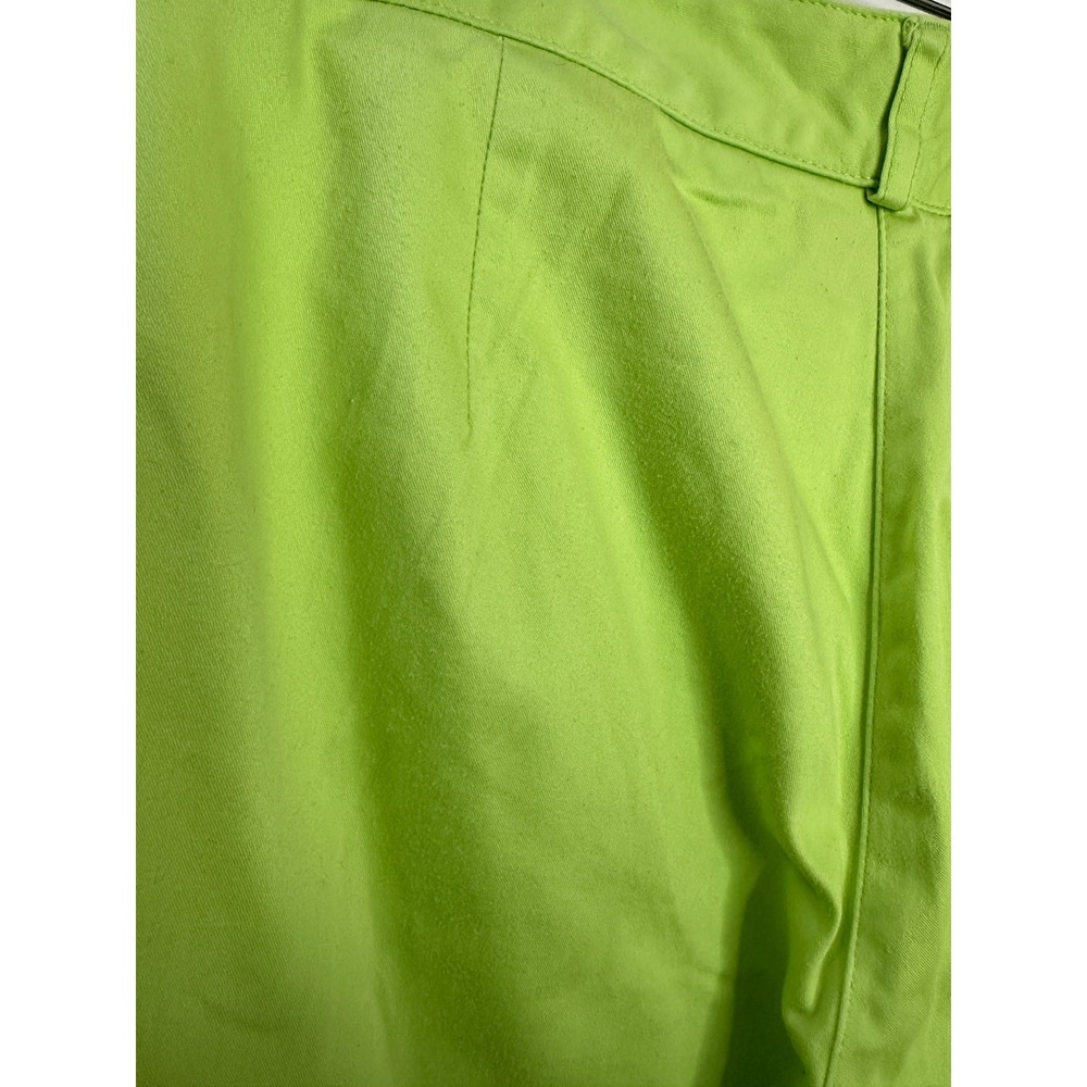 Vintage Y2K Lilly Pulitzer Lime Green Cropped Cargo Capri Pants Womens 8 - Picture 11 of 15